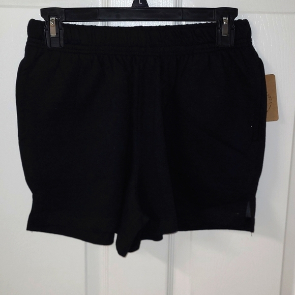 urban rebel Pants - Urban Rebel Juniors Black Side Pockets Elastic Waist Sweat Shorts Size Large